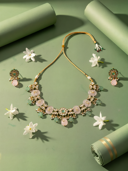 Multi Kundan Polki Classic Necklace Set
