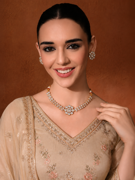 ROSHNI KUNDAN CHOKAR SET WITH EARRINGS