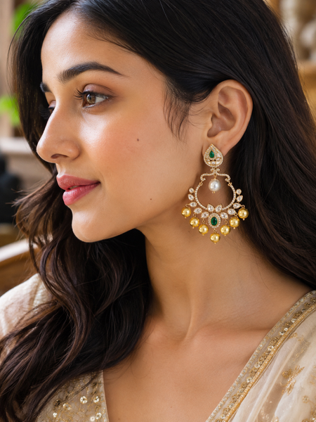 Premium Green Statement Danglers