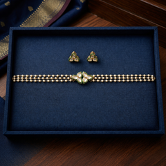 Gold Plated White Choker Set for Women