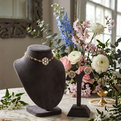 Gold Plated White Choker Set for Women