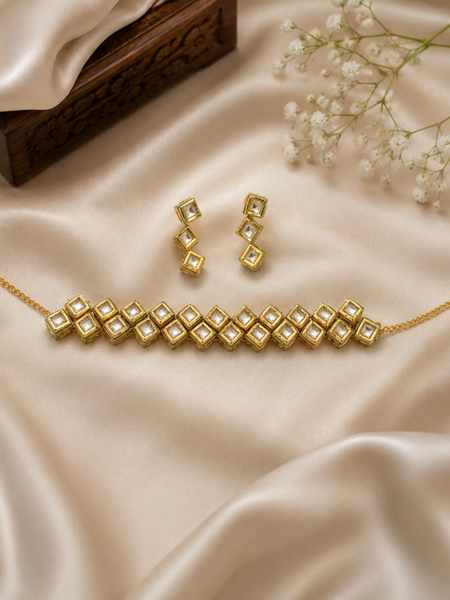 Gold Plated Gold Choker Set for Women