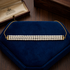 Gold Plated White Choker Set for Women