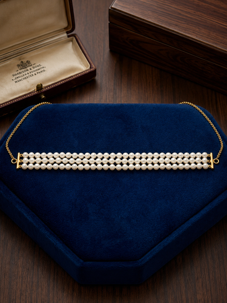 Gold Plated White Choker Set for Women