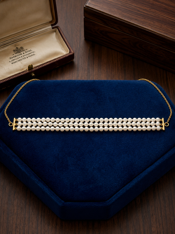 Gold Plated White Choker Set for Women