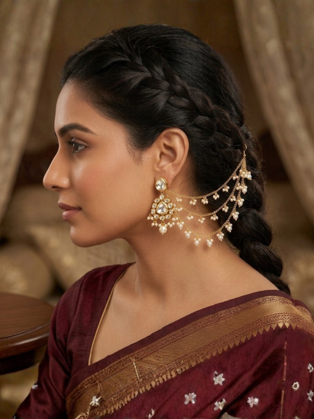GOLD PLATED ETHNIC KAAN CHAIN