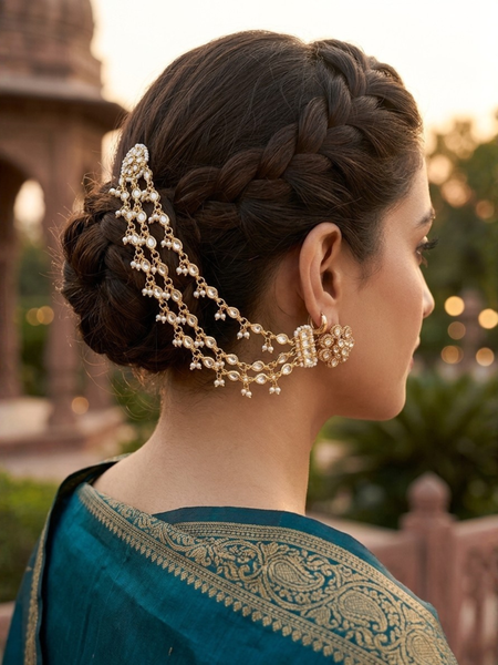 GOLD PLATED ETHNIC KAAN CHAIN