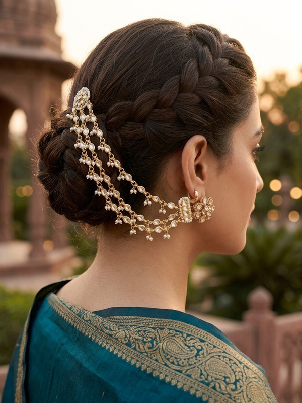 GOLD PLATED ETHNIC KAAN CHAIN