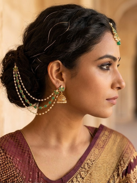 GOLD PLATED ETHNIC KAAN CHAIN