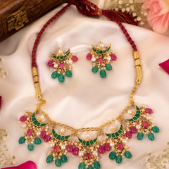 Gold Plated Multi Necklace Set for Women