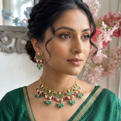 Gold Plated Multi Necklace Set for Women