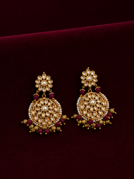 Gold Plated Ethnic Earrings