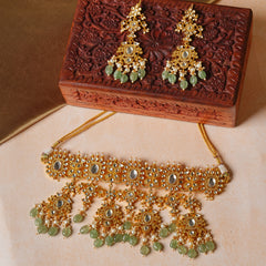 RAJRANI KALIGHAR CHOKAR SET WITH EARRINGS