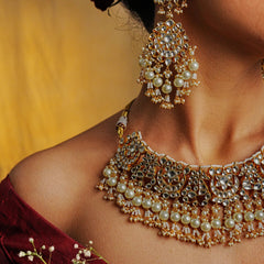 RAJWADA NECKLACE SET WITH EARRINGS