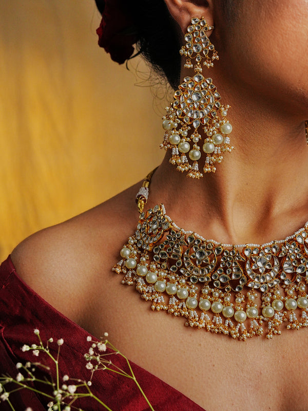 RAJWADA NECKLACE SET WITH EARRINGS