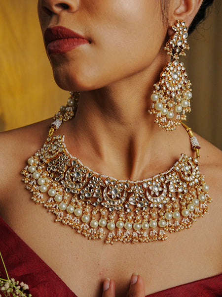 RAJWADA NECKLACE SET WITH EARRINGS