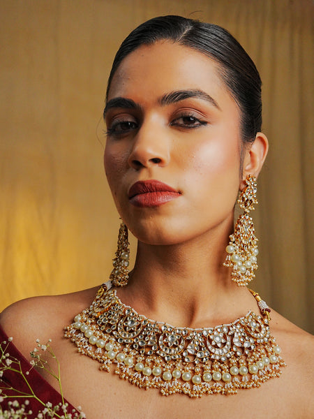 RAJWADA NECKLACE SET WITH EARRINGS