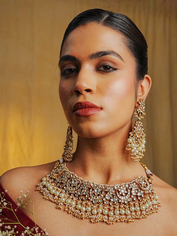 RAJWADA NECKLACE SET WITH EARRINGS