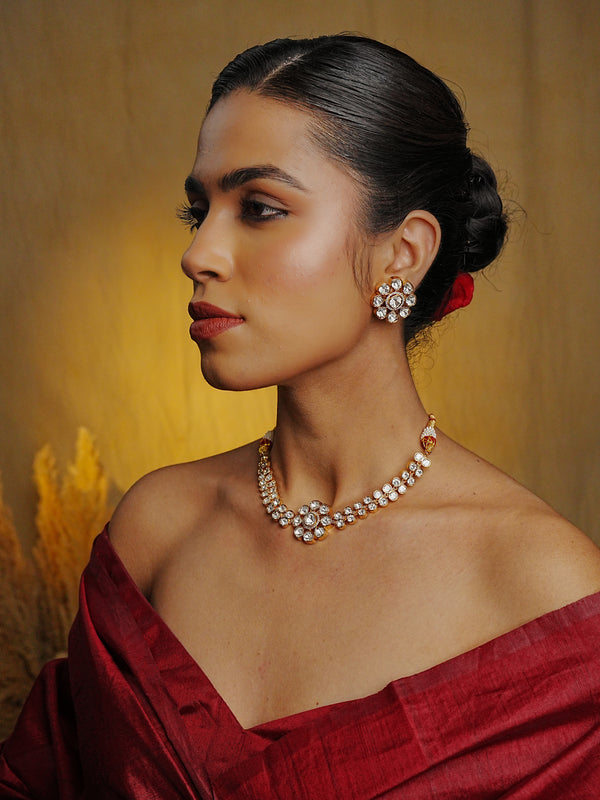 ROSHNI KUNDAN CHOKAR SET WITH EARRINGS