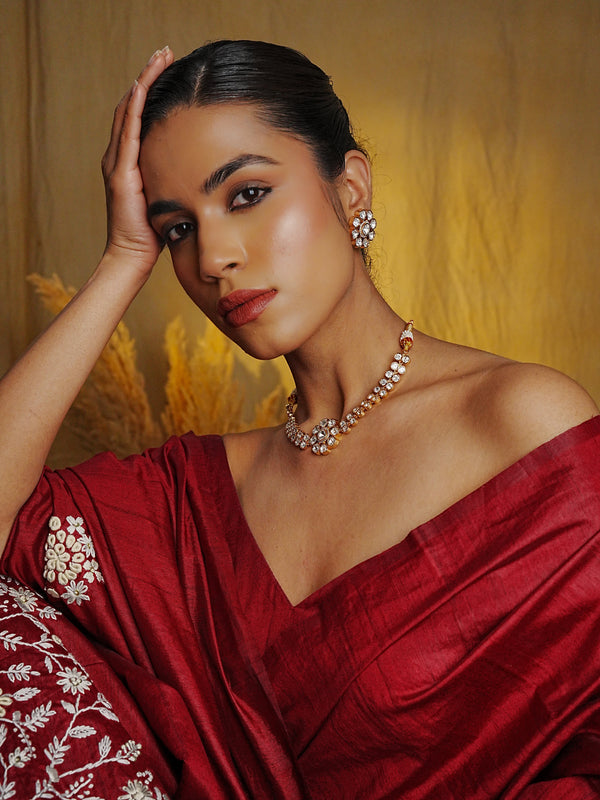 ROSHNI KUNDAN CHOKAR SET WITH EARRINGS