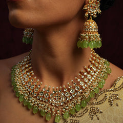 RAUNAK-E-DULHAN CHOKAR SET WITH EARRINGS & MAANGTIKKA