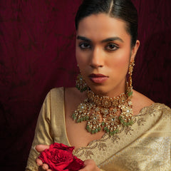 RAJRANI KALIGHAR CHOKAR SET WITH EARRINGS