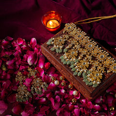 RAJRANI KALIGHAR CHOKAR SET WITH EARRINGS