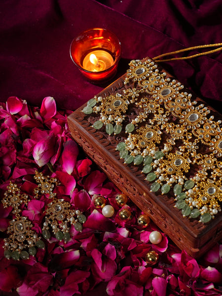 RAJRANI KALIGHAR CHOKAR SET WITH EARRINGS