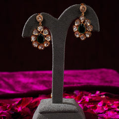 GULZAR GREEN NECKLACE SET WITH EARRINGS