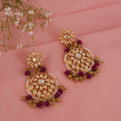 Gold Plated Ethnic Earrings