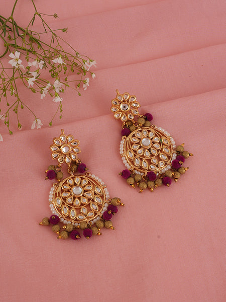 Gold Plated Ethnic Earrings
