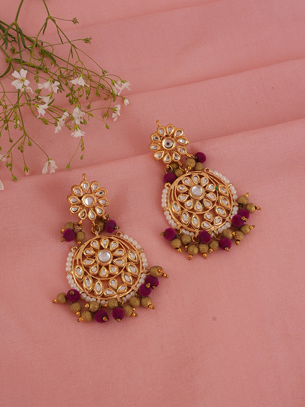 Gold Plated Ethnic Earrings
