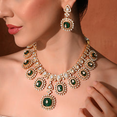 Premium Green Wedding Necklace Set