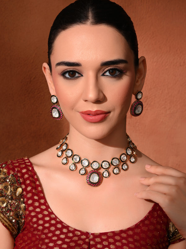 Multi Kundan Traditional Necklace Set