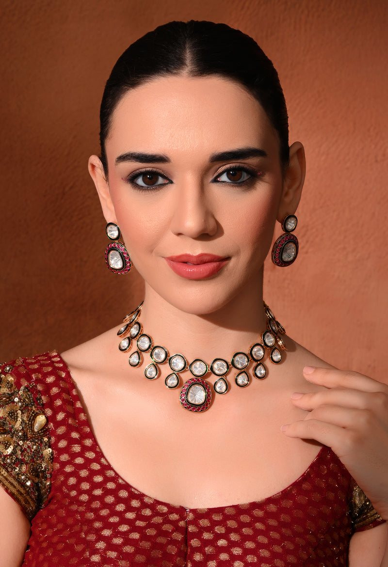 Multi Kundan Traditional Necklace Set