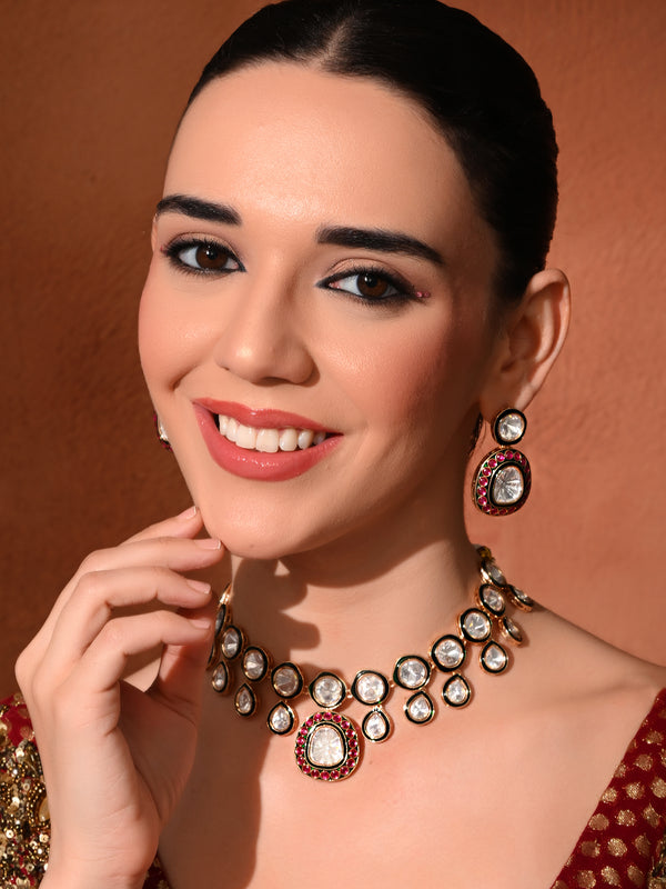 Multi Kundan Traditional Necklace Set