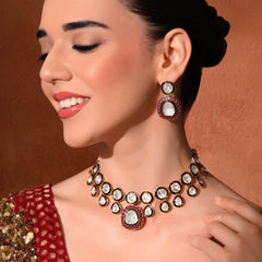 Multi Kundan Traditional Necklace Set