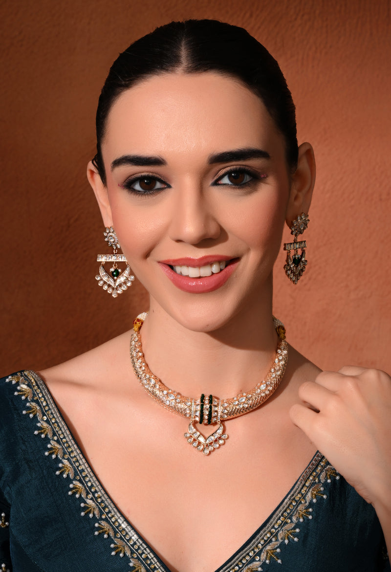 Green Hasli Style Necklace Set
