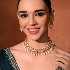 Red Ethnic Necklace Set