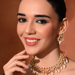 Red Ethnic Necklace Set