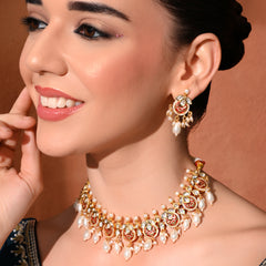 Red Ethnic Necklace Set