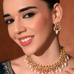 Red Ethnic Necklace Set