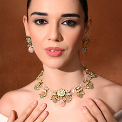Multi Kundan Polki Classic Necklace Set
