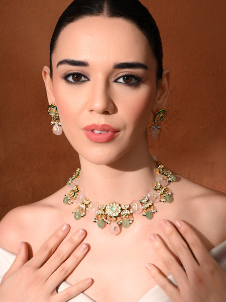 Multi Kundan Polki Classic Necklace Set