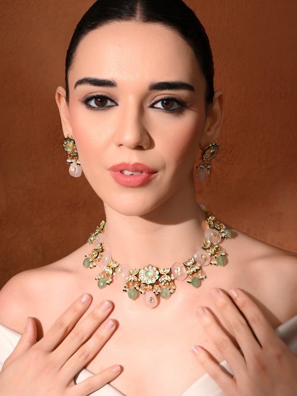 Multi Kundan Polki Classic Necklace Set