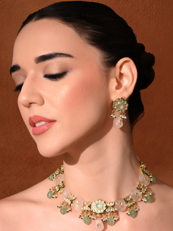 Multi Kundan Polki Classic Necklace Set