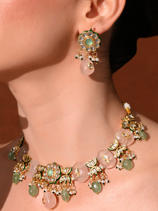 Multi Kundan Polki Classic Necklace Set