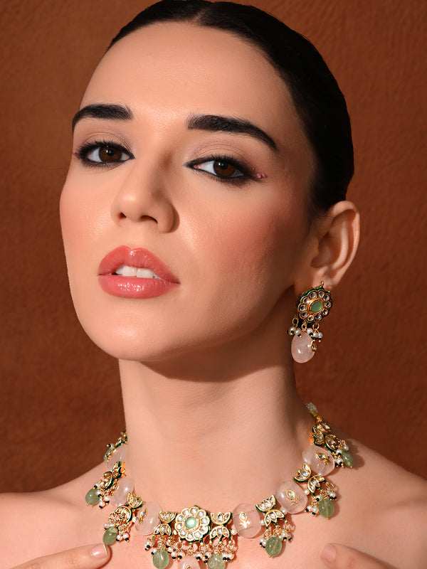 Multi Kundan Polki Classic Necklace Set