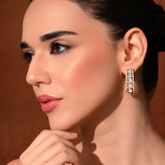 Colourless Kundan Stud Earrings