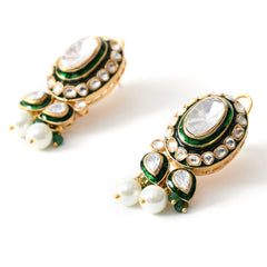 Green Bridal Choker Set with Mangtika